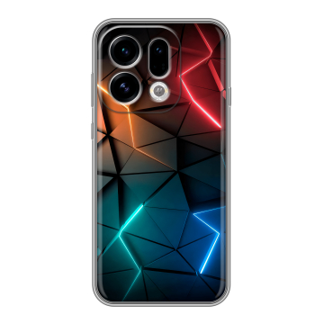 Силиконовый чехол на OPPO Find X9 с принтом Абстракция неон