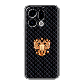 Силиконовый чехол на OPPO Find X9 с принтом Герб России принт Силиконовый чехол на OPPO Find X9 с принтом Герб России принт