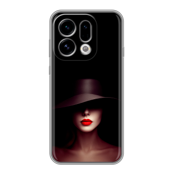 Силиконовый чехол на OPPO Find X9 с принтом Девушка в шляпе