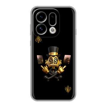 Силиконовый чехол на OPPO Find X9 с принтом Золотой скрудж макдак Силиконовый чехол на OPPO Find X9 с принтом Золотой скрудж макдак