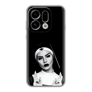 Силиконовый чехол на OPPO Find X9 с принтом монашка