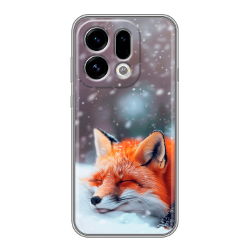 Силиконовый чехол на OPPO Find X9 с принтом лиса