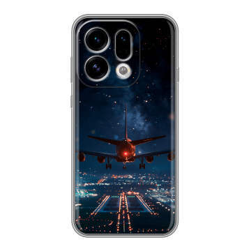 Силиконовый чехол на OPPO Find X9 с принтом самолет
