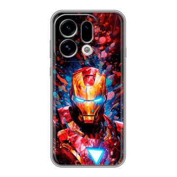 Силиконовый чехол на OPPO Find X9 с принтом Железный человек Ironman