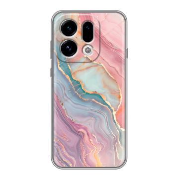Силиконовый чехол на OPPO Find X9 с принтом розовый мрамор Силиконовый чехол на OPPO Find X9 с принтом розовый мрамор