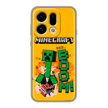 Силиконовый чехол на OPPO Find X9 с принтом Майнкрафт Minecraft