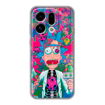 Силиконовый чехол на OPPO Find X9 с принтом Рик и Морти Rick Morty