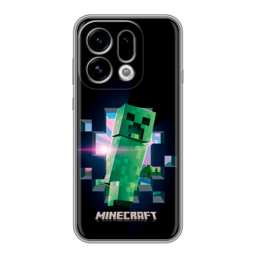 Силиконовый чехол на OPPO Find X9 с принтом Майнкрафт Minecraft