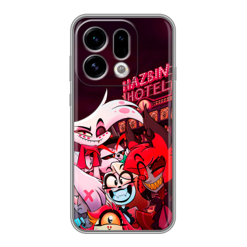 Силиконовый чехол на OPPO Find X9 с принтом Hazbin Hotel Отель Хазбин