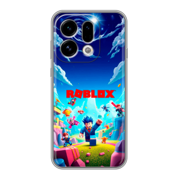 Силиконовый чехол на OPPO Find X9 с принтом Roblox Роблокс