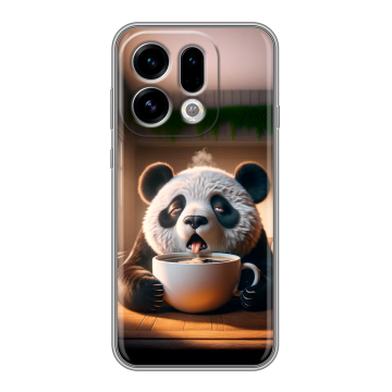 Силиконовый чехол на OPPO Find X9 с принтом смешная панда
