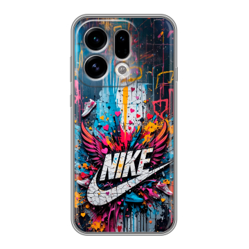 Силиконовый чехол на OPPO Find X9 с принтом Nike Найк