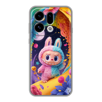 Силиконовый чехол на OPPO Find X9 с принтом Labubu Лабубу