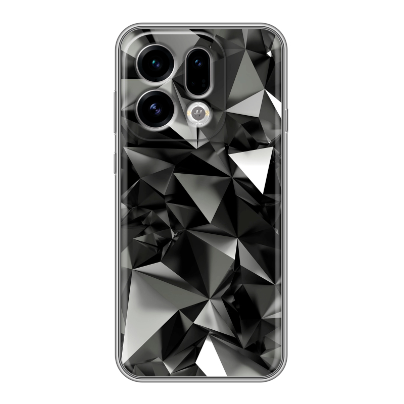 Силиконовый чехол на OPPO Find X9 с принтом Черные кристаллы Силиконовый чехол на OPPO Find X9 с принтом Черные кристаллы