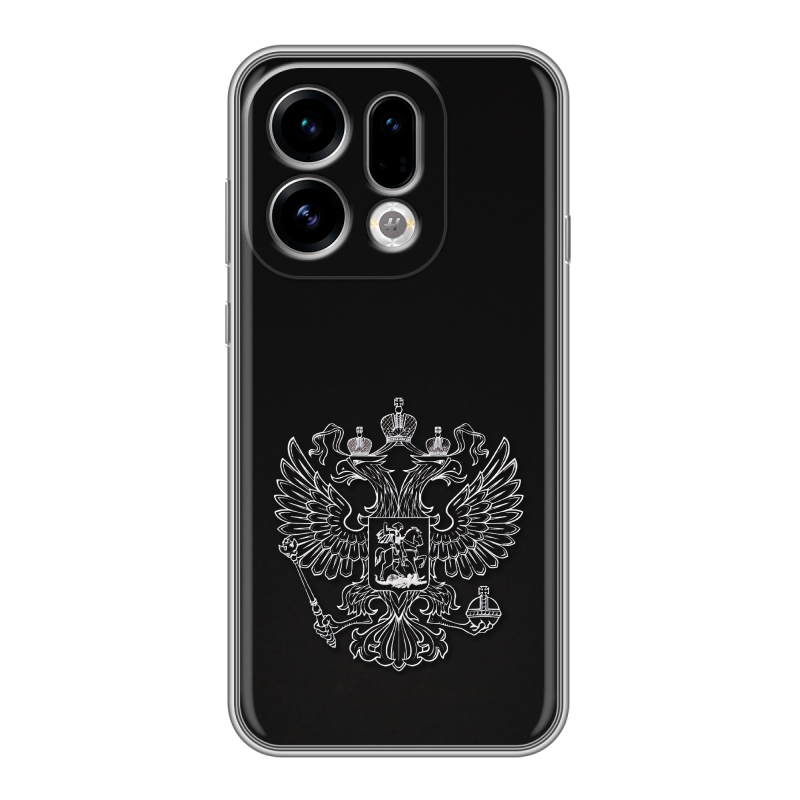 Силиконовый чехол на OPPO Find X9 с принтом Герб России Силиконовый чехол на OPPO Find X9 с принтом Герб России