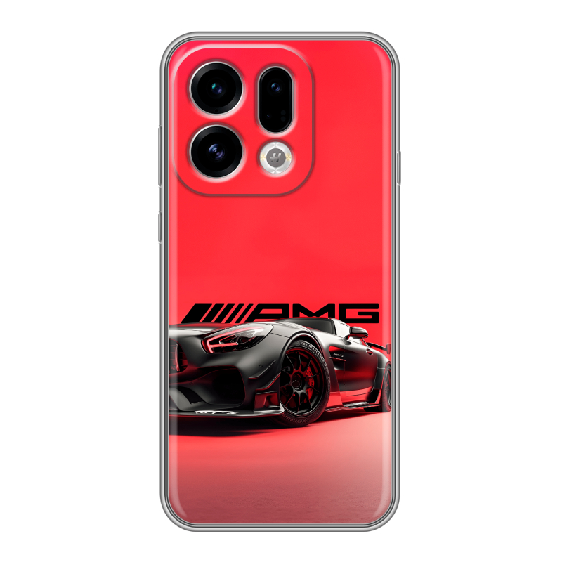 Силиконовый чехол на OPPO Find X9 с принтом Мерседес Mercedes AMG Силиконовый чехол на OPPO Find X9 с принтом Мерседес Mercedes AMG