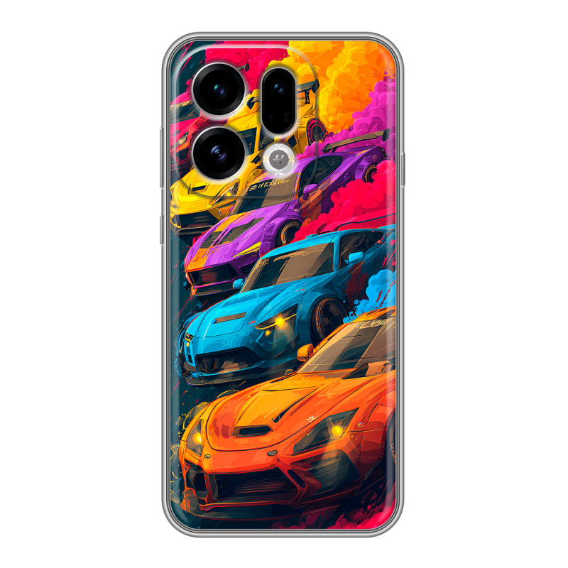 Силиконовый чехол на OPPO Find X9 с принтом Тачки Силиконовый чехол на OPPO Find X9 с принтом Тачки