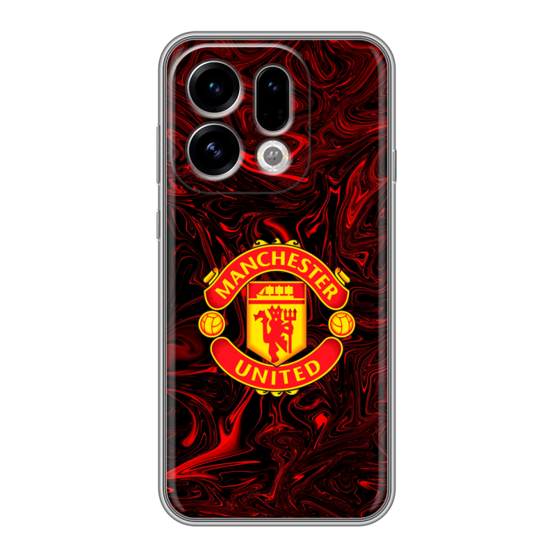 Силиконовый чехол на OPPO Find X9 с принтом Manchester United Силиконовый чехол на OPPO Find X9 с принтом Manchester United