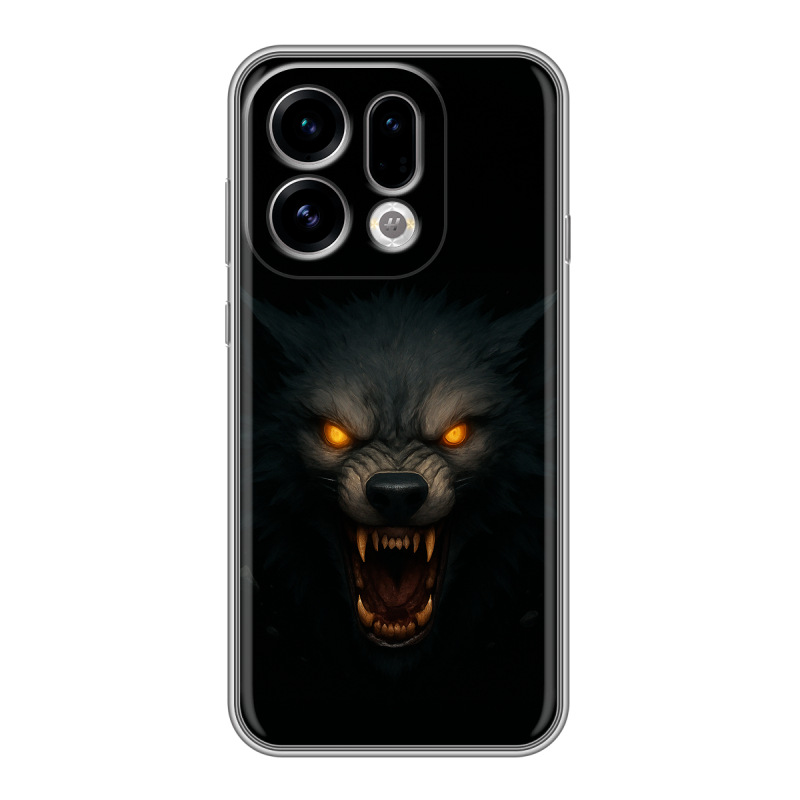 Силиконовый чехол на OPPO Find X9 с принтом Волк Силиконовый чехол на OPPO Find X9 с принтом Волк
