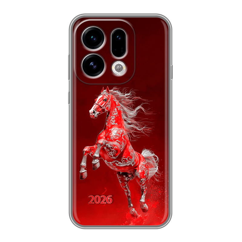 Силиконовый чехол на OPPO Find X9 с принтом Новый год Силиконовый чехол на OPPO Find X9 с принтом Новый год