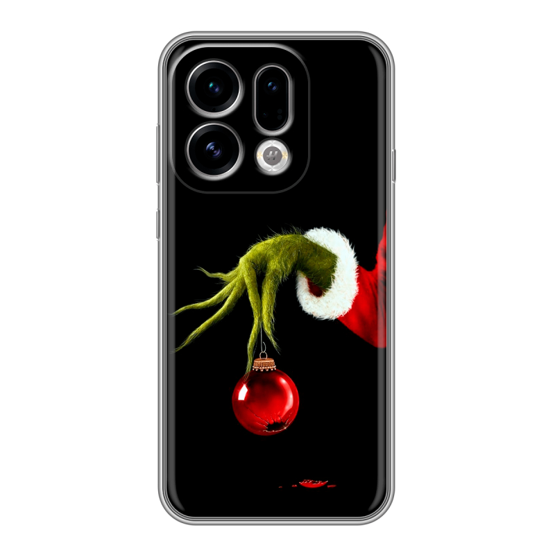 Силиконовый чехол на OPPO Find X9 с принтом Новый год Гринч Силиконовый чехол на OPPO Find X9 с принтом Новый год Гринч