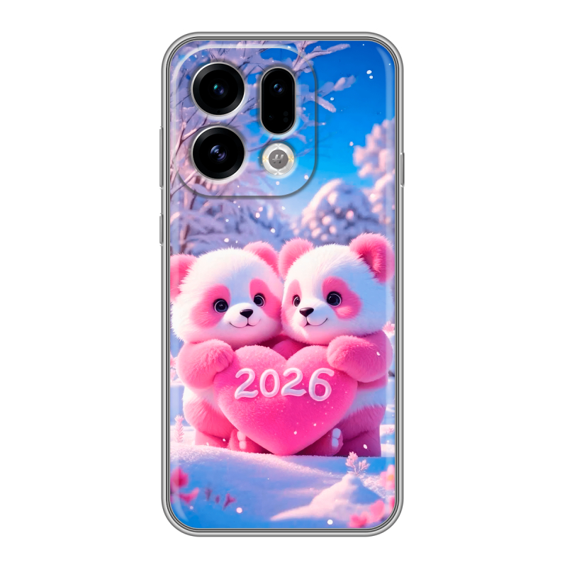 Силиконовый чехол на OPPO Find X9 с принтом Новый год Силиконовый чехол на OPPO Find X9 с принтом Новый год