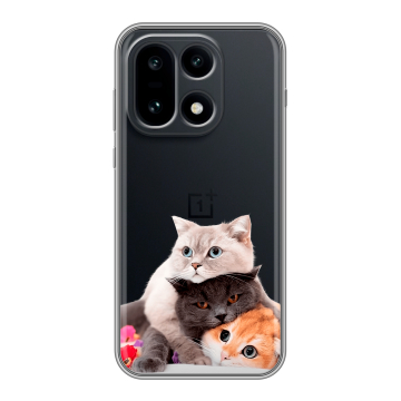 Силиконовый чехол на OnePlus 15 с принтом Кошки
