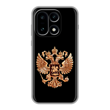 Силиконовый чехол на OnePlus 15 с принтом Герб России золотой Силиконовый чехол на OnePlus 15 с принтом Герб России золотой