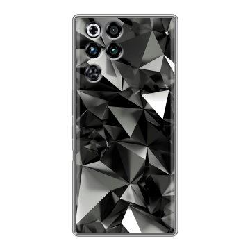 Силиконовый чехол на ZTE Nubia RedMagic 11 Pro с принтом Черные кристаллы