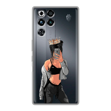 Силиконовый чехол на ZTE Nubia RedMagic 11 Pro с принтом Женские принты