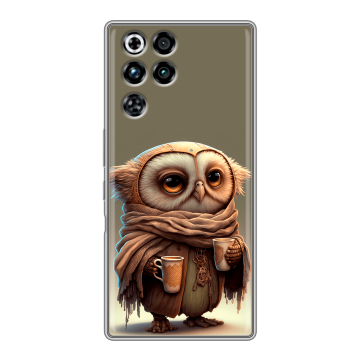 Силиконовый чехол на ZTE Nubia RedMagic 11 Pro с принтом Сова