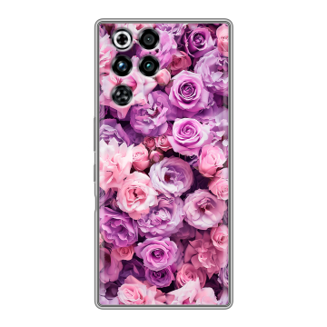 Силиконовый чехол на ZTE Nubia RedMagic 11 Pro с принтом лавандовые розы