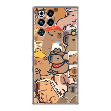 Силиконовый чехол на ZTE Nubia RedMagic 11 Pro с принтом капибара