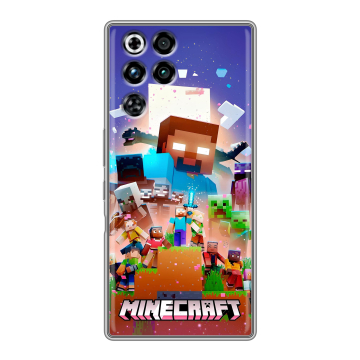 Силиконовый чехол на ZTE Nubia RedMagic 11 Pro с принтом Майнкрафт Minecraft Силиконовый чехол на ZTE Nubia RedMagic 11 Pro с принтом Майнкрафт Minecraft
