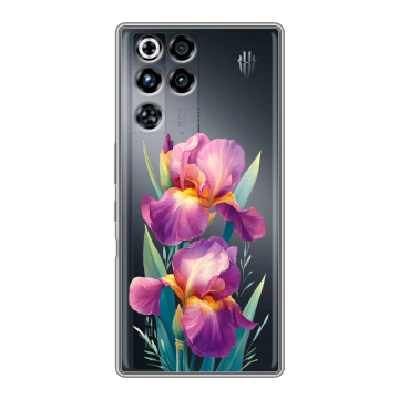 Силиконовый чехол на ZTE Nubia RedMagic 11 Pro с принтом Цветы орхидеи