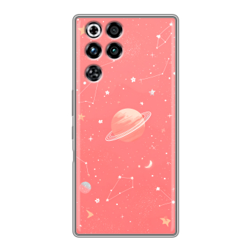 Силиконовый чехол на ZTE Nubia RedMagic 11 Pro с принтом Розовый космос