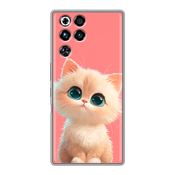 Силиконовый чехол на ZTE Nubia RedMagic 11 Pro с принтом Розовый котенок