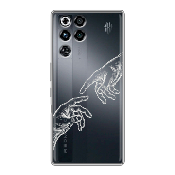 Силиконовый чехол на ZTE Nubia RedMagic 11 Pro с принтом Сотворение мира