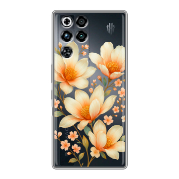 Силиконовый чехол на ZTE Nubia RedMagic 11 Pro с принтом Цветы