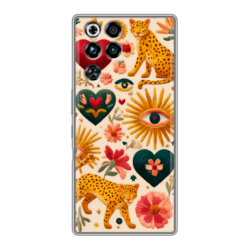 Силиконовый чехол на ZTE Nubia RedMagic 11 Pro с принтом Модный принт