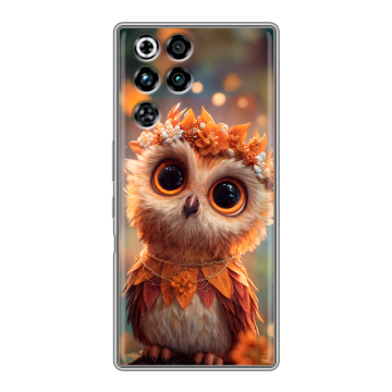 Силиконовый чехол на ZTE Nubia RedMagic 11 Pro с принтом Милая сова