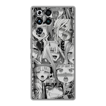 Силиконовый чехол на ZTE Nubia RedMagic 11 Pro с принтом Ahegao Ахегао Аниме