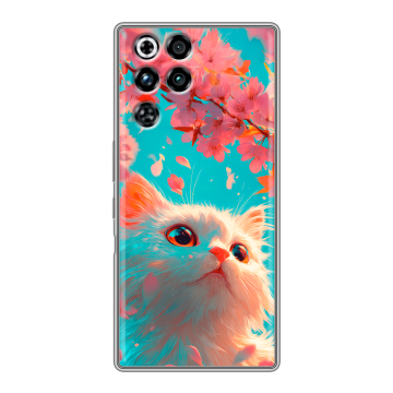 Силиконовый чехол на ZTE Nubia RedMagic 11 Pro с принтом Красивый кот