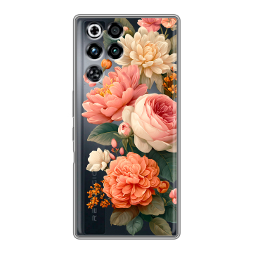 Силиконовый чехол на ZTE Nubia RedMagic 11 Pro с принтом цветы