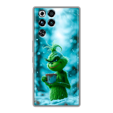 Силиконовый чехол на ZTE Nubia RedMagic 11 Pro с принтом Новый год гринч