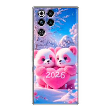 Силиконовый чехол на ZTE Nubia RedMagic 11 Pro с принтом Новый год