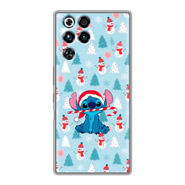 Силиконовый чехол на ZTE Nubia RedMagic 11 Pro с принтом Стич Новый год