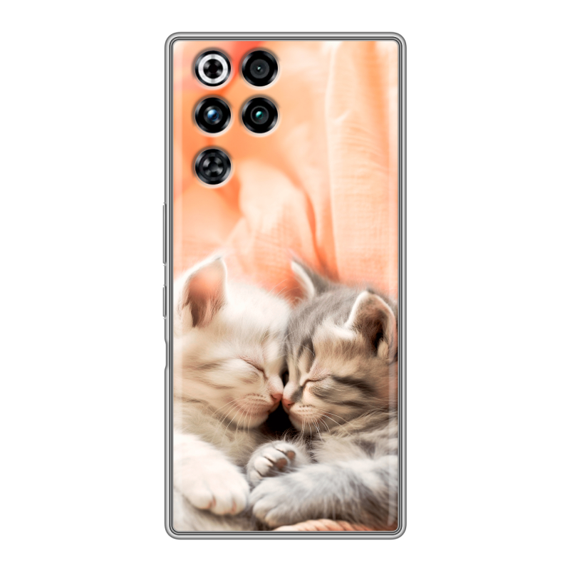 Силиконовый чехол на ZTE Nubia RedMagic 11 Pro с принтом Котята Силиконовый чехол на ZTE Nubia RedMagic 11 Pro с принтом Котята