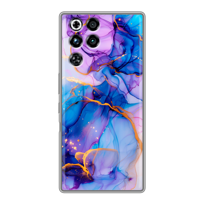 Силиконовый чехол на ZTE Nubia RedMagic 11 Pro с принтом синий мрамор Силиконовый чехол на ZTE Nubia RedMagic 11 Pro с принтом синий мрамор