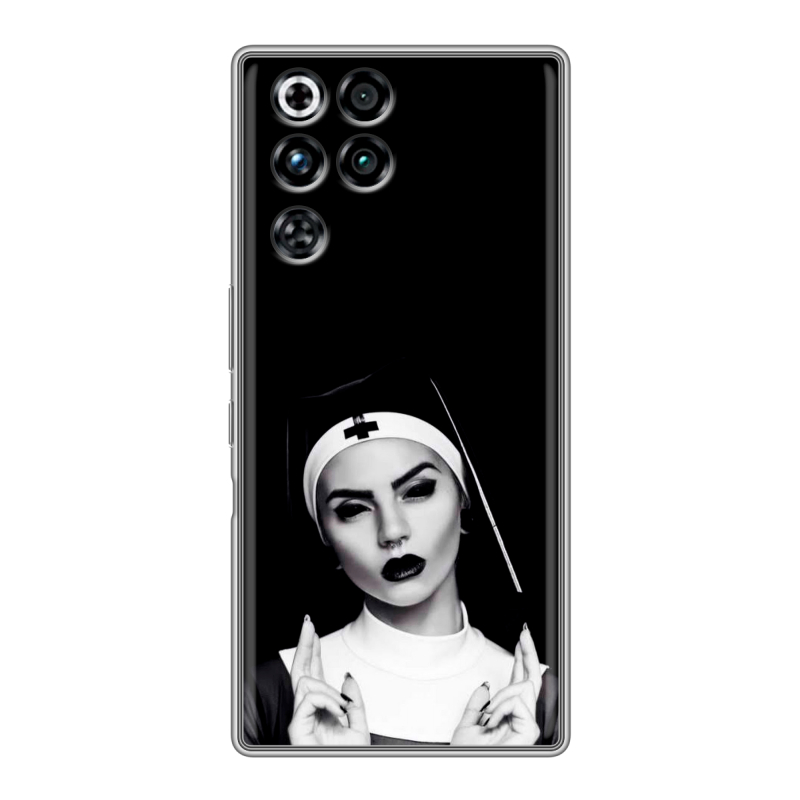 Силиконовый чехол на ZTE Nubia RedMagic 11 Pro с принтом монашка Силиконовый чехол на ZTE Nubia RedMagic 11 Pro с принтом монашка